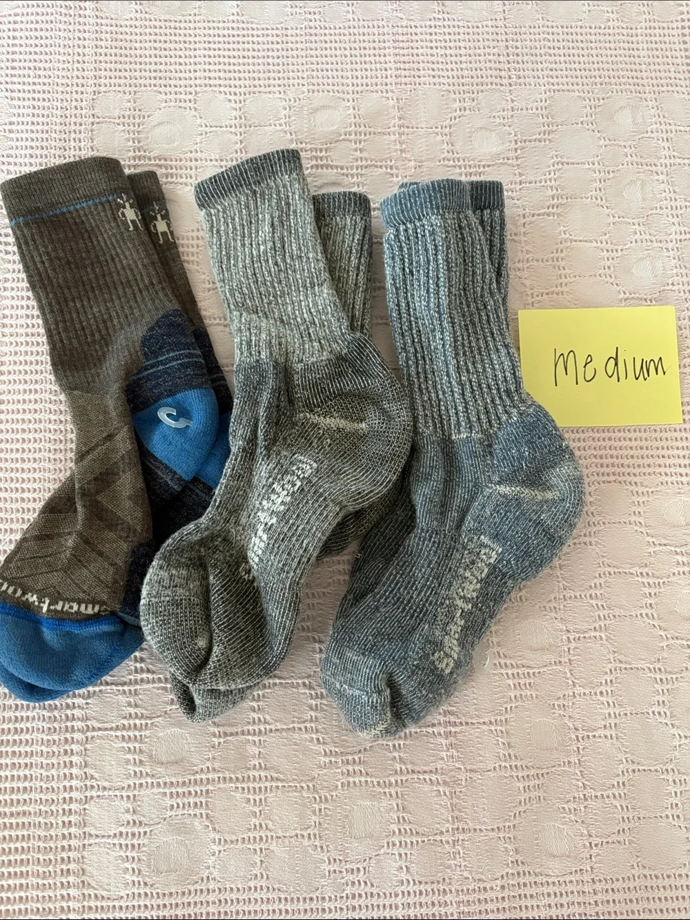 3 pairs medium smartwool socks
